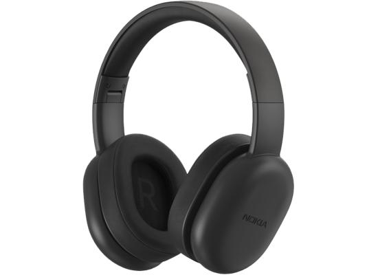 Nokia E1300 Bluetooth Headphones Over Ear, Bluetooth Wireless Headphones, 40H Playtime, HiFi Stereo Headphones Wireless with Microphone, aptX Low Latency, Soft Earpad, Compact Headphones for Phone/PC(Black)